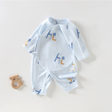 HI Baby Newborn Kimono Blue Romper