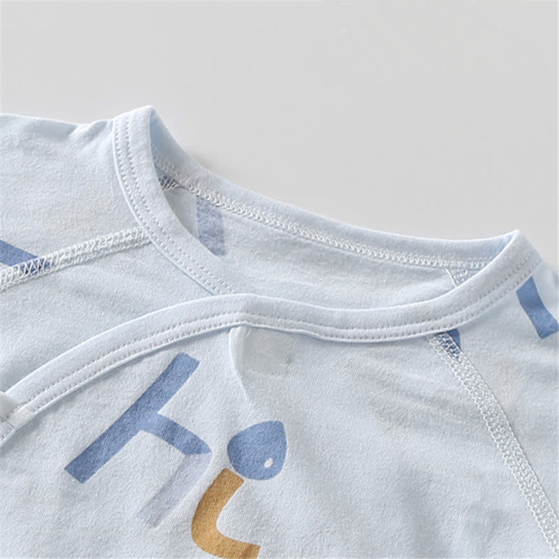 HI Baby Newborn Kimono Blue Romper