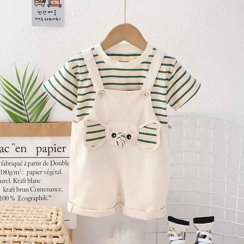 Baby 2-Piece Elephant Striped Set