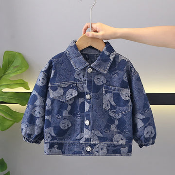 Toddler Vintage Blue Panda Denim Jacket