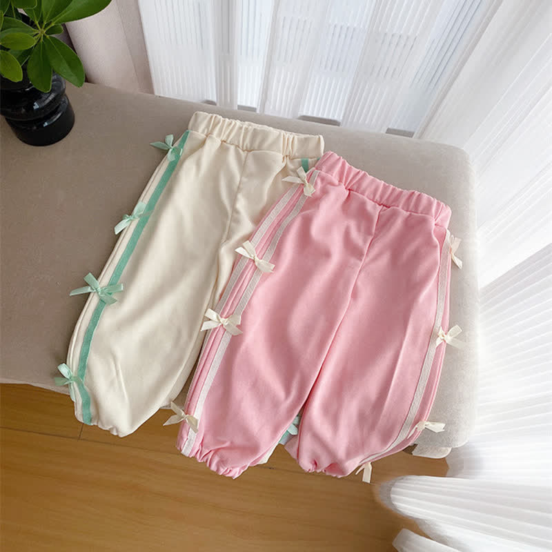 Toddler Girl Bow Casual Jogger Pants