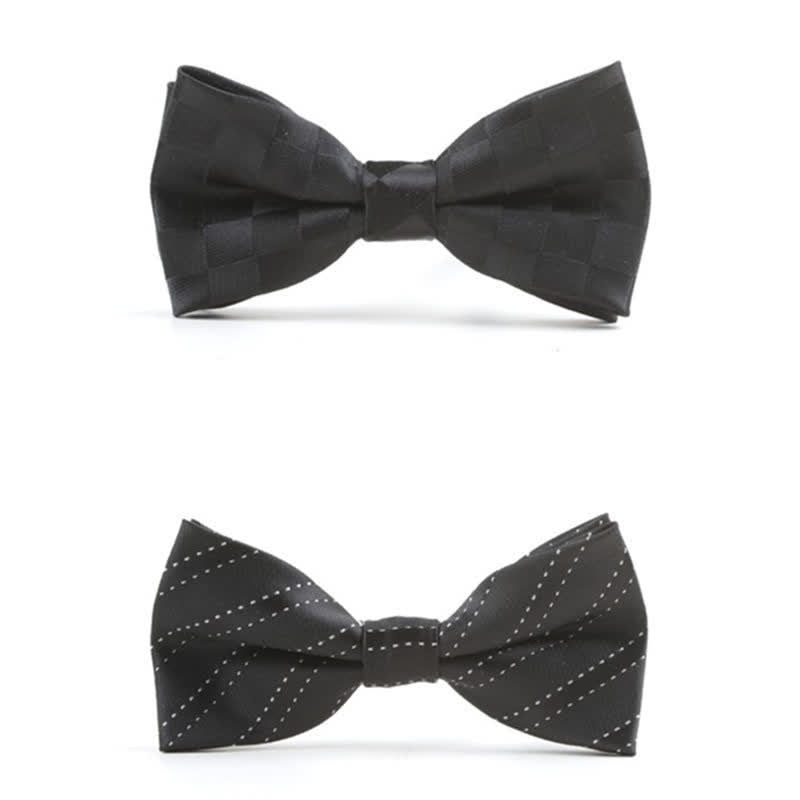 Baby Toddler Black Striped Plaid Bow Tie