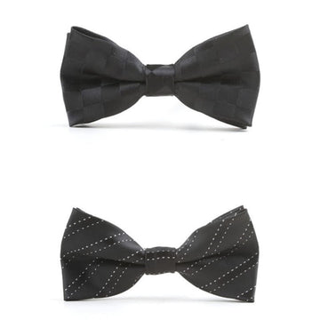 Baby Toddler Black Striped Plaid Bow Tie