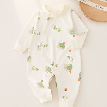 Baby Lovely Mushroom Snail Beige Romper