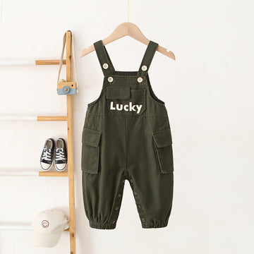 LUCKY Baby Green Worker Pocket Overalls