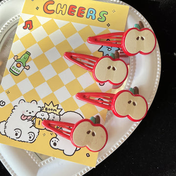Baby Lovely Red Apple Hair Clips