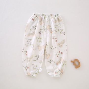 Baby Toddler Flower Bunny White Jogger Pants
