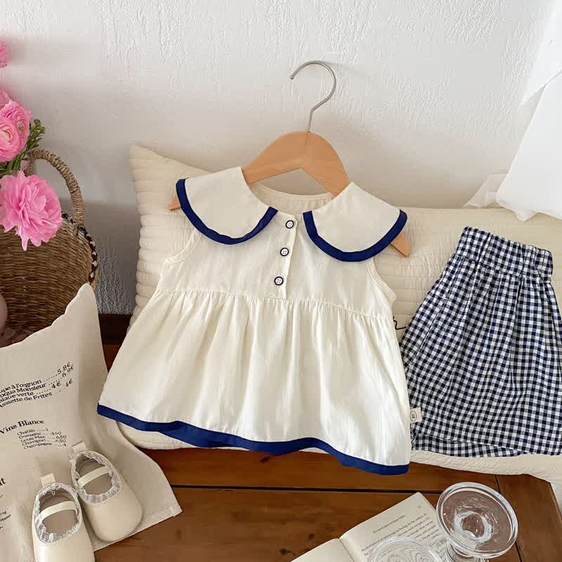 Baby Girl Peter Pan Collar Tank Top