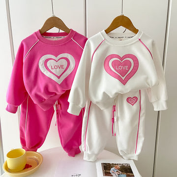LOVE Kid Girl Sporty Fall Outfits 2-piece Set