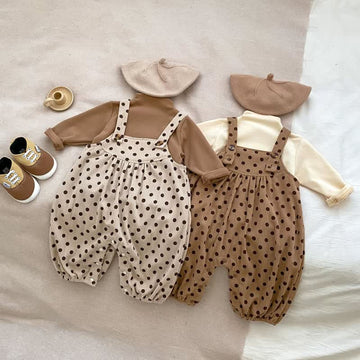 Baby Corduroy Dots Loose Cute Overalls