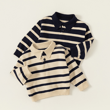 Toddler Polo Striped Knitted Sweater