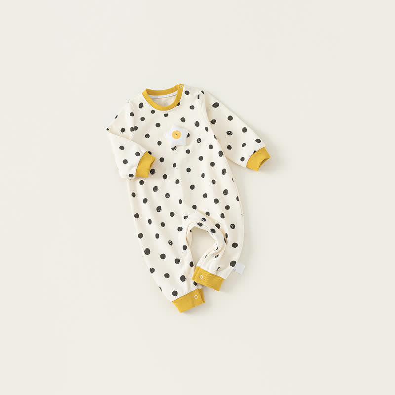 Baby Apricot Cute Egg Dots Romper