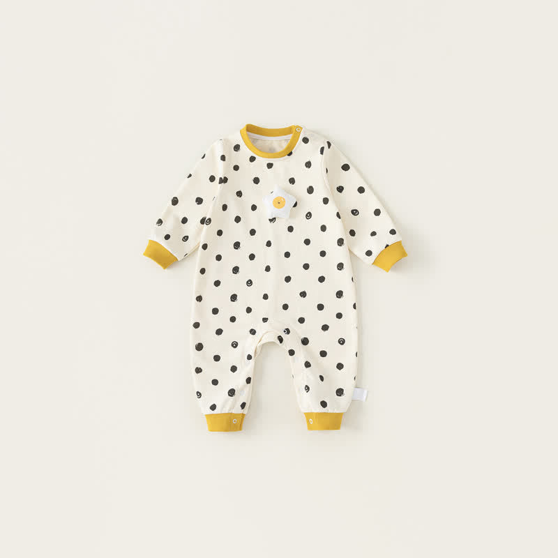 Baby Apricot Cute Egg Dots Romper
