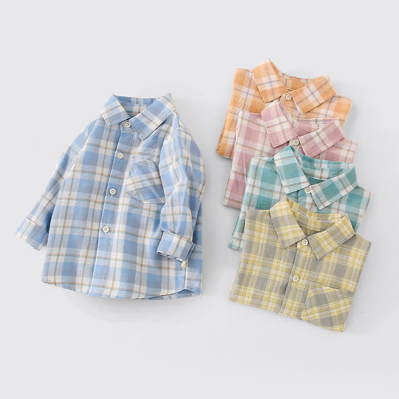Toddler Polo Plaid Basic Shirt