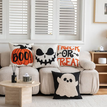 Halloween Embroidered Pillow Case