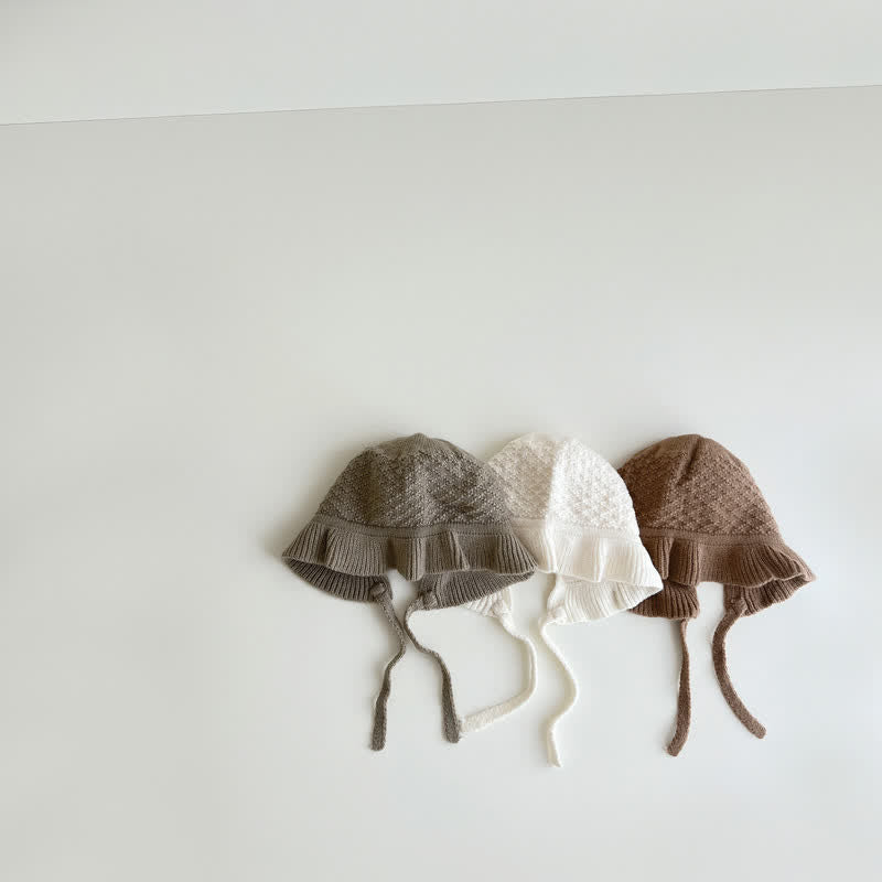 Baby Basic Solid Color Knitted Bonnet
