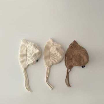 Baby Basic Solid Color Knitted Bonnet