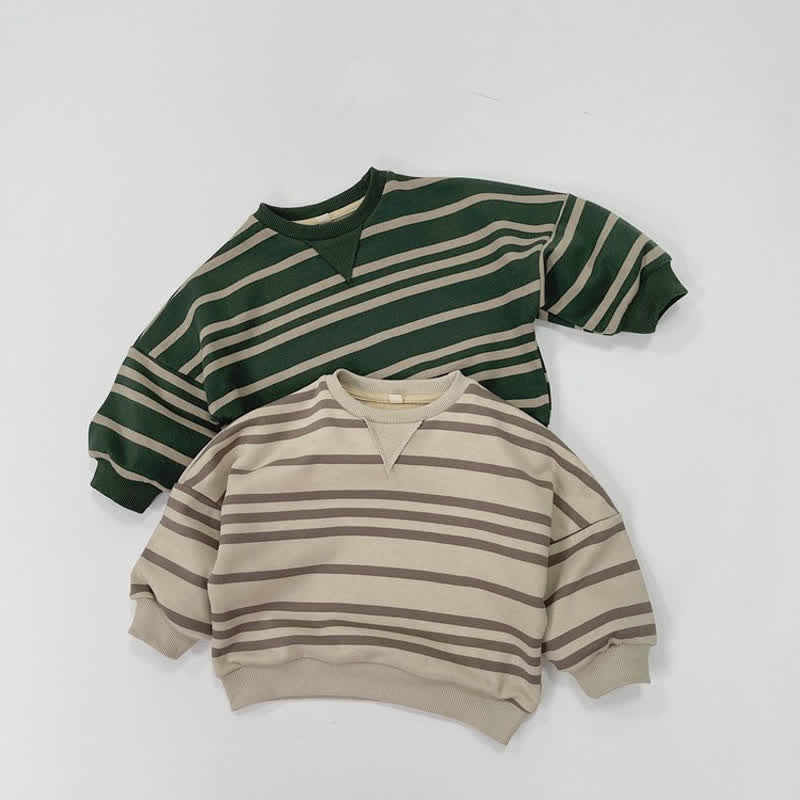 Toddler Casual Striped Loose Comfort Sweatshirt