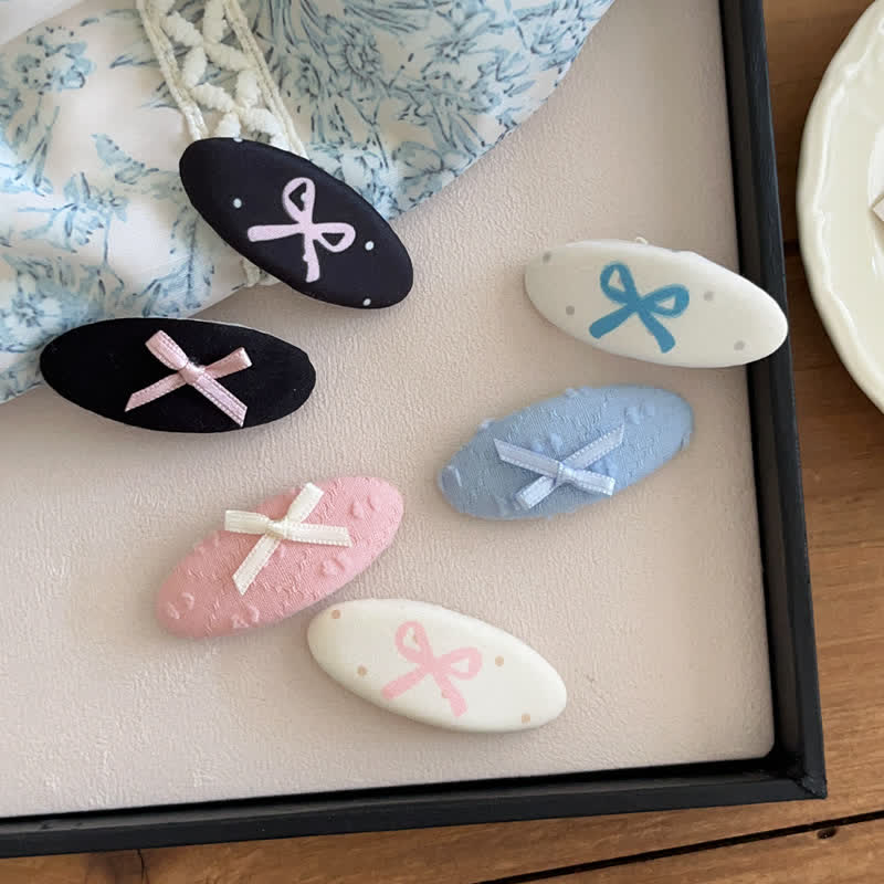 1 Pair Baby Bow Dots Hair Clips