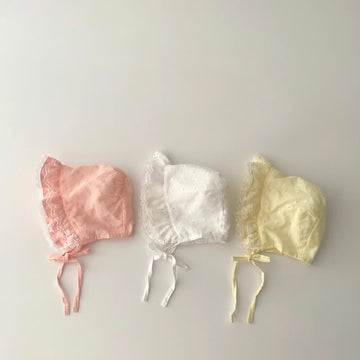 Baby Lace Flower Princess Bonnet
