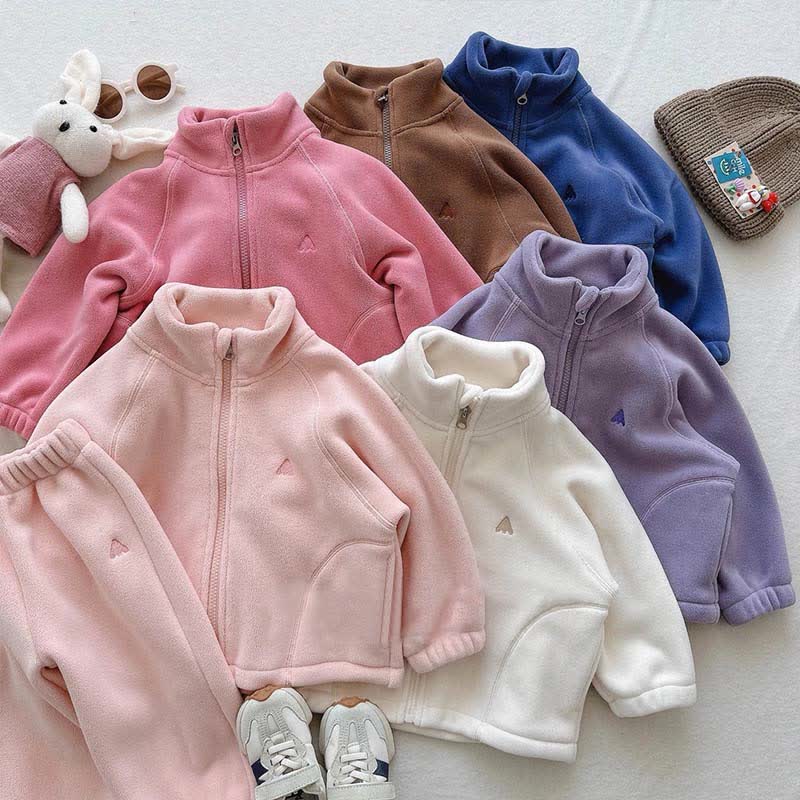 Kid Girl Fleece Insulated Jacket 2-piece Set