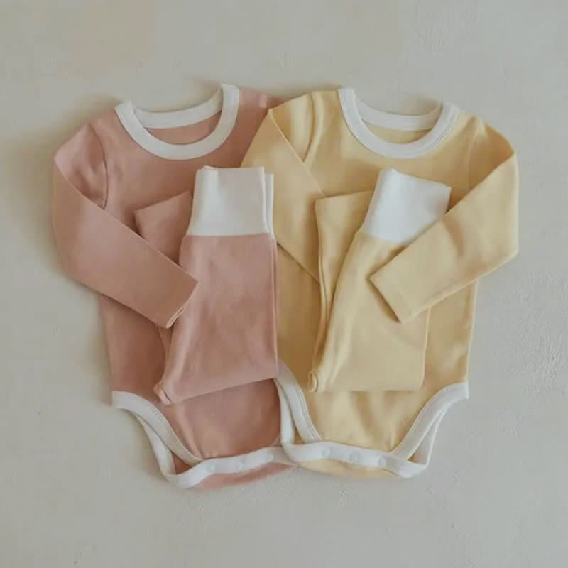 Baby 2-Piece Round Neck Lovely Set