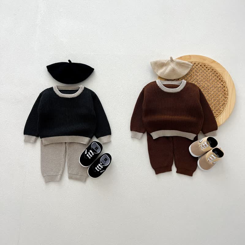 Baby 2-Piece Casual Knitted Design Set