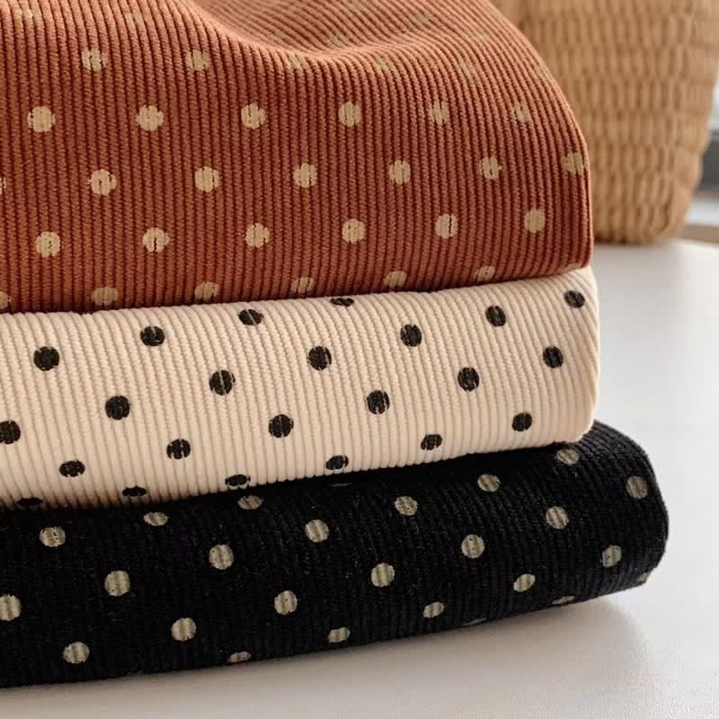 Kids Polka Dots Corduroy Turnip Pants