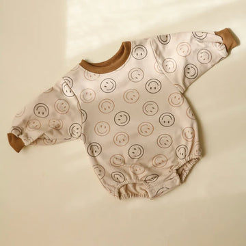 Baby Smiley Khaki Bodysuit