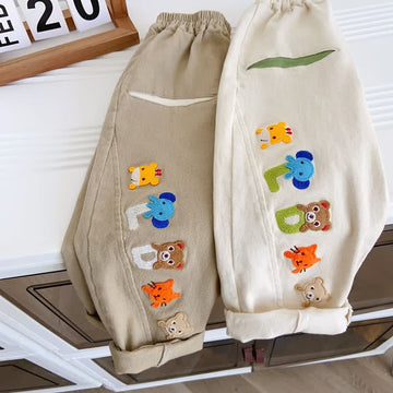 LAMB DONNE Toddler Animal Patch Pants