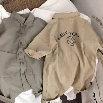 NEW YORK Baby Lapel Cargo Romper