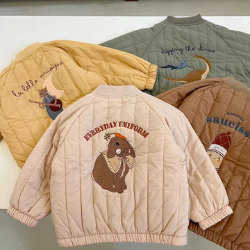 Baby Toddler Cartoon Embroidered Jacket