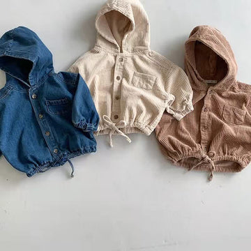 Baby Toddler Hooded Corduroy Jacket