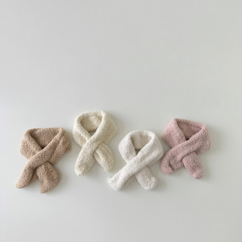 Baby Solid Color Fleece Simple Scarf