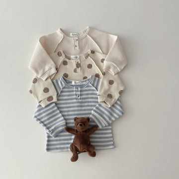 Baby Toddler Waffle Pure Cotton T-Shirt