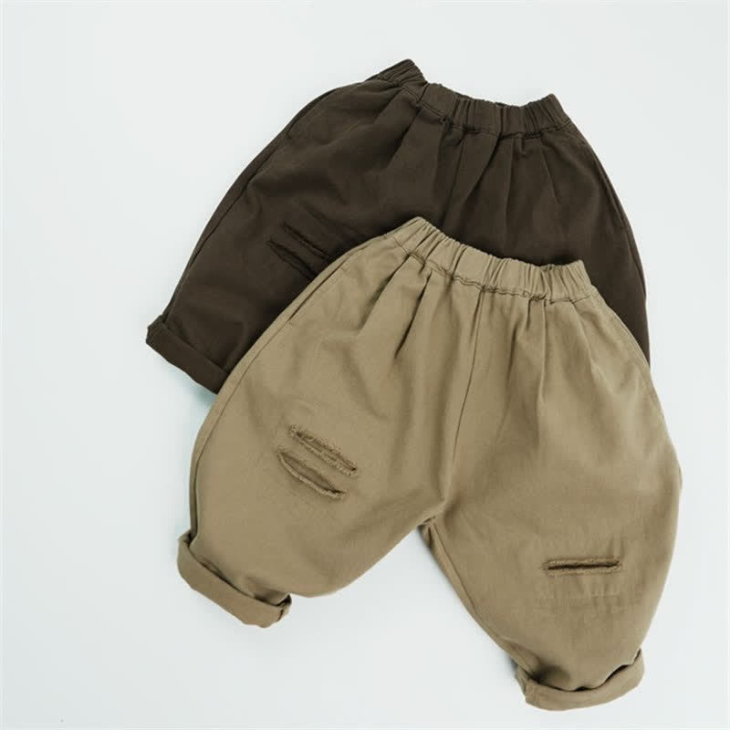 Toddler Vintage Ripped Simple Pants
