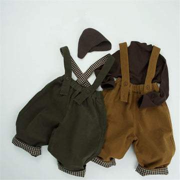 Toddler Retro Plaid Lovely Overalls