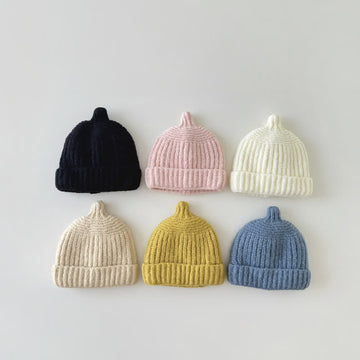 Baby Solid Color Cute Knit Beanie