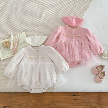 Baby Girl Mesh Skirted Bodysuit