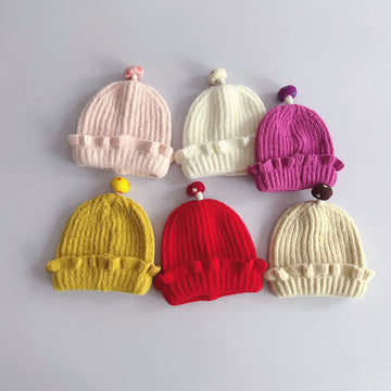 Baby Girl Mushroom Knitted Beanie
