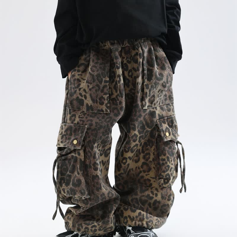 Toddler Boy Leopard Print Worker Pants