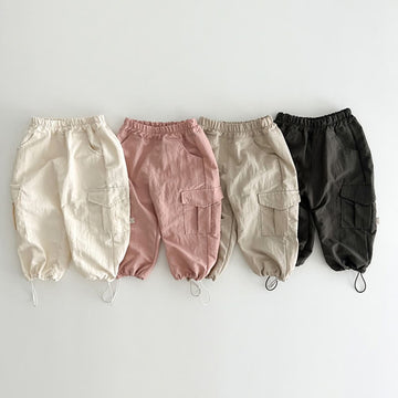 Baby Solid Color Lovely Worker Pants
