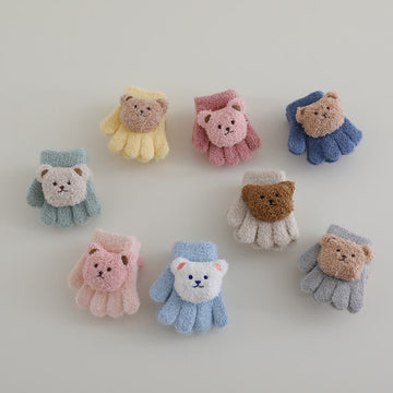 Baby Toddler Fleece Bear Gloves