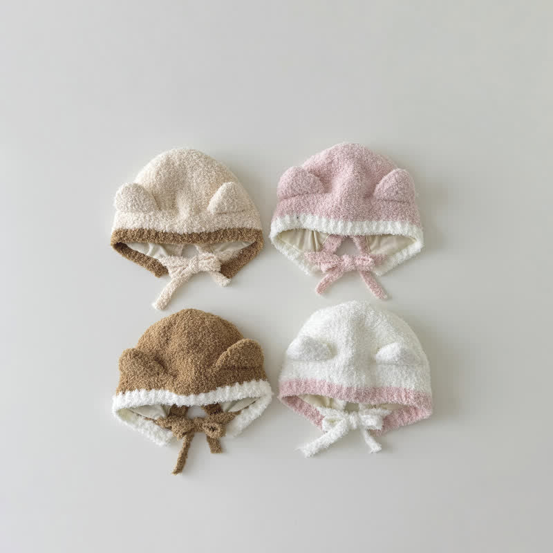 Baby Fleece Bear Lovely Bonnet