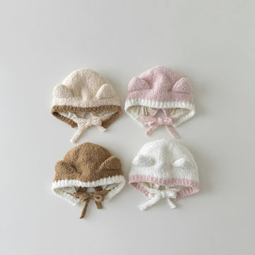 Baby Fleece Bear Lovely Bonnet