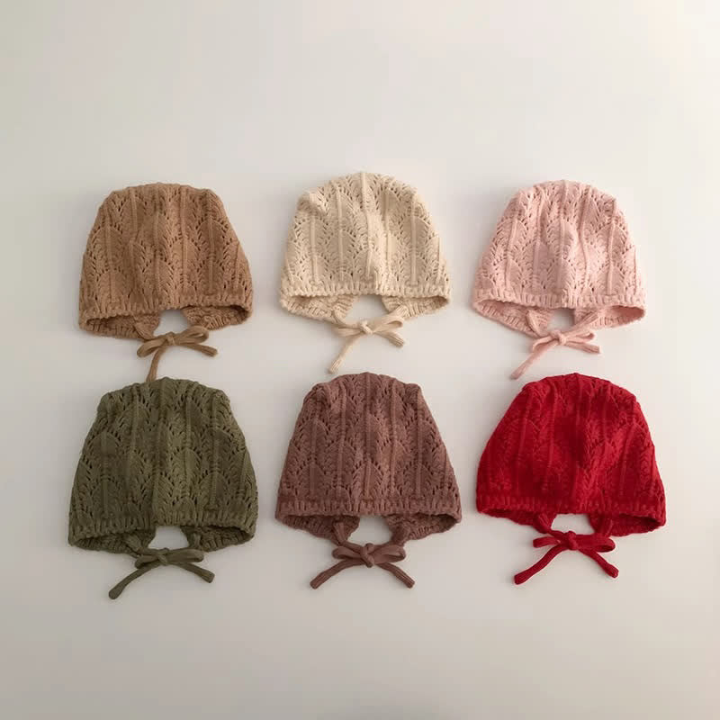 Baby Hollow Out Design Knit Bonnet