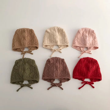 Baby Hollow Out Design Knit Bonnet