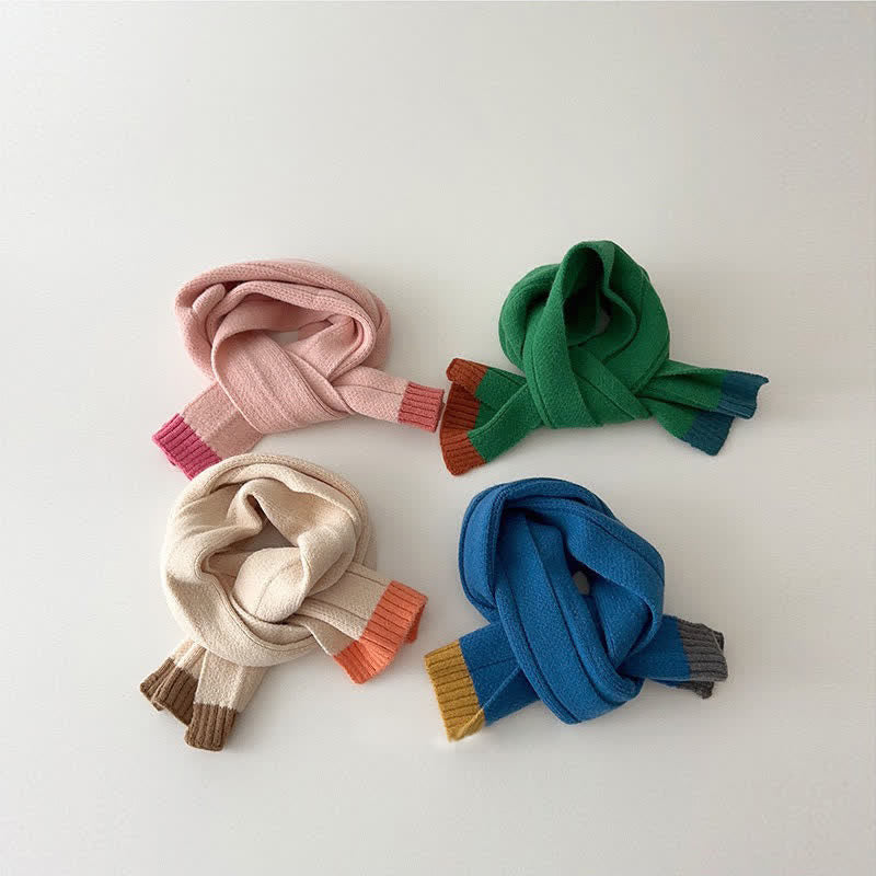 Toddler Kid Color Block Scarf