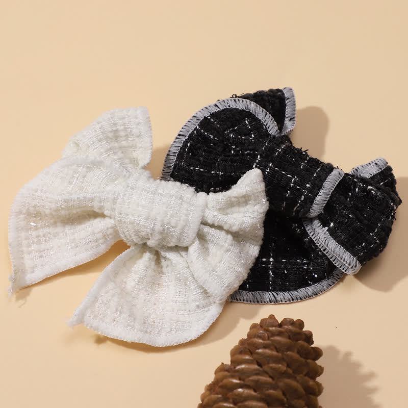 1PC Baby Plaid Bow Sweet Hair Clip