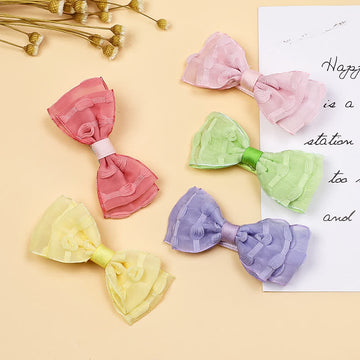 1PC Baby Tulle Bow Sweet Hair Clip